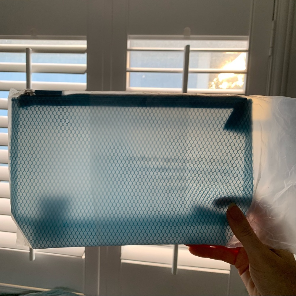 Ulta Clear Blue Mesh Makeup Bag Travel